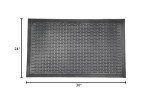 Set of 4 Black Rubber Doormats - 24" x 36