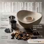 Elegant Portable Concrete Tabletop Fire Pit