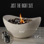 Elegant Portable Concrete Tabletop Fire Pit