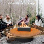 Metal Tabletop Fire Pit with Roasting Sticks