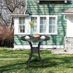 30 Inch Round Cast Aluminum Bistro Table - Black
