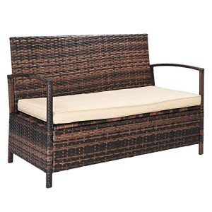 Outdoor Storage Bench with Cushion - 40 Gallon