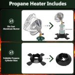 Compact Cordless Propane Heater for Outdoor Use