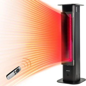 EAST OAK 1500W Portable Infrared Patio Heater