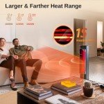 EAST OAK 1500W Portable Infrared Patio Heater