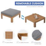 Sunsitt 6-Piece Acacia Wood Patio Sectional Set