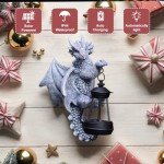 Fashionoda Solar Lantern Dragon Tree Hugger Statue