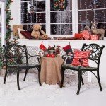 Set of 2 All-Weather Cast Aluminum Patio Chairs