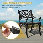 Set of 2 All-Weather Cast Aluminum Patio Chairs