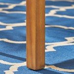 Acacia Wood Outdoor Dining Chairs Set of 2