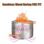 Smokeless Outdoor Fire Pit with Carry Bag