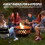 HOMRELEXA 36-Inch Outdoor Wood Burning Fire Pit