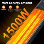1500W Infrared Patio Heater with Remote Control