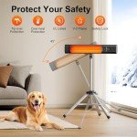 1500W Infrared Patio Heater with Remote Control