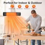 1500W Infrared Patio Heater with Remote Control