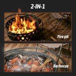 HOMRELEXA 36-Inch Outdoor Wood Burning Fire Pit