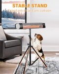 Electric Patio Heater with Tripod Stand and Remote