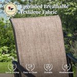 5-Piece Black Patio Dining Set with Umbrella Hole