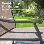 5-Piece Black Patio Dining Set with Umbrella Hole