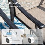 5-Piece Black Patio Dining Set with Umbrella Hole