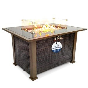 SereneLife 50,000 BTU Outdoor Fire Pit Table