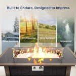 SereneLife 50,000 BTU Outdoor Fire Pit Table