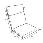 Sapphire Blue Outdoor Chair Cushion 21 x 20