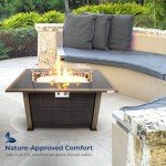 SereneLife 50,000 BTU Outdoor Fire Pit Table