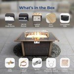 SereneLife 50,000 BTU Outdoor Fire Pit Table