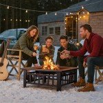 Devoko 32-Inch Outdoor Fire Pit Table