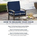 Sapphire Blue Outdoor Chair Cushion 21 x 20