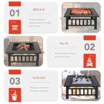 Devoko 32-Inch Outdoor Fire Pit Table