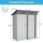 GihulaGo 5x3 FT Outdoor Storage Shed