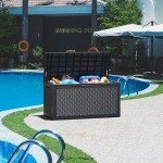 Lockable 100 Gallon Rattan Outdoor Storage Box