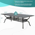 Large Outdoor Rectangle Patio Dining Table - Dark Bronze