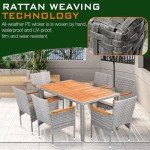 YEEFY 7-Piece Outdoor Dining Set for 6