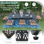 Large Outdoor Rectangle Patio Dining Table - Dark Bronze