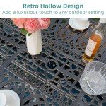 Large Outdoor Rectangle Patio Dining Table - Dark Bronze