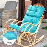 6 Pack Waterproof High Back Chair Cushions - Blue