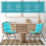 6 Pack Waterproof High Back Chair Cushions - Blue