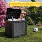 31 Gallon Waterproof Outdoor Storage Box - Black