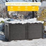 31 Gallon Waterproof Outdoor Storage Box - Black