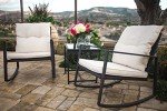 SUNCROWN 3-Piece Outdoor Rocking Bistro Set
