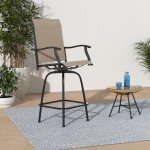Outdoor Swivel Bar Stools - 2 Piece Set