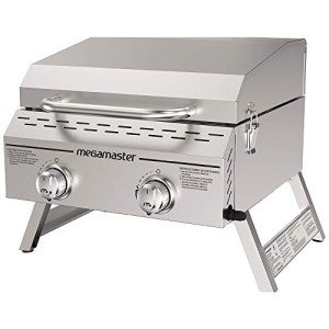Megamaster Outdoor 2-Burner Grill with Foldable Legs