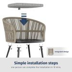 EAST OAK 3-Piece Bistro Set for Patio