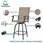 Outdoor Swivel Bar Stools - 2 Piece Set
