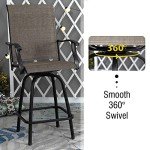 Outdoor Swivel Bar Stools - 2 Piece Set