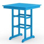 Bright Blue 37.2'' Outdoor Bar Table