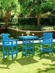 Bright Blue 37.2'' Outdoor Bar Table